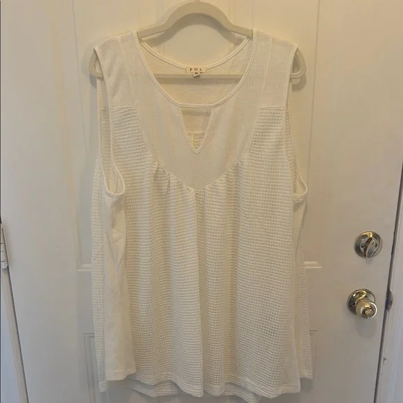 POL XL White Tank Tunic - Picture 1 of 10